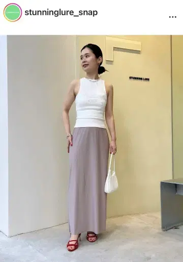 스터닝 루어 스윔 저리 내로우 스커트 네이비 1