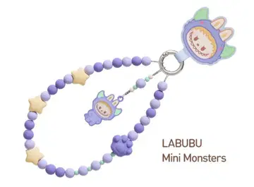 POP BEAN 파자마 파티 모바일 폰 체인 LABUBU