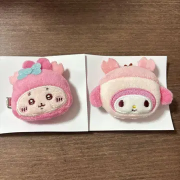 치이카와 산리오 시크릿 헤어 클립 2개 세트, 마이멜로디, 헌책방