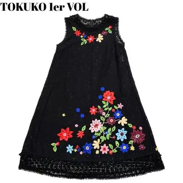 미사용 택 포함 TOKUKO 1er Vol 튜닉 컷워크 자수
