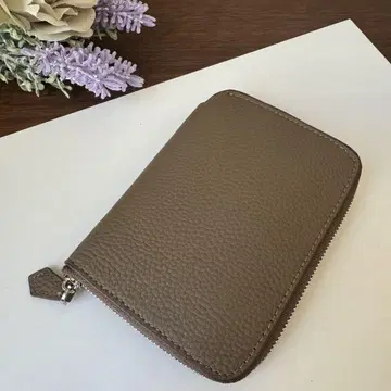 천연 가죽 라운드 지퍼 지갑 새상품 고급 천연 가죽 미니 지갑 토프