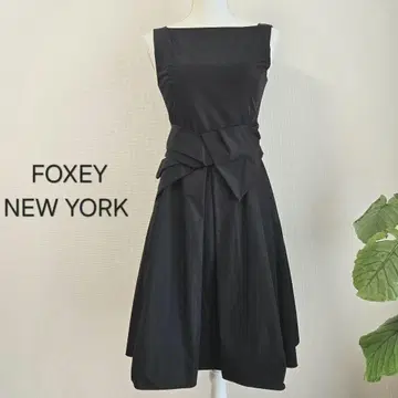 새상품급 FOXEY NEW YORK 폭시 원피스 드레스 블랙 L