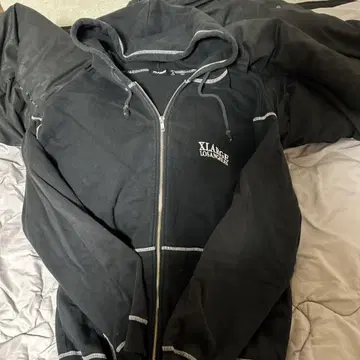 XLARGE 블랙 집업 후드티
