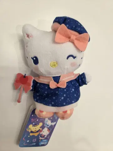 헬로키티 봉제 인형 스트랩 별 패턴