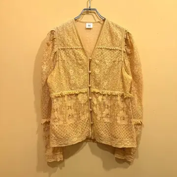IENA LA BOUCLE 코튼 레이스 블라우스 오렌지