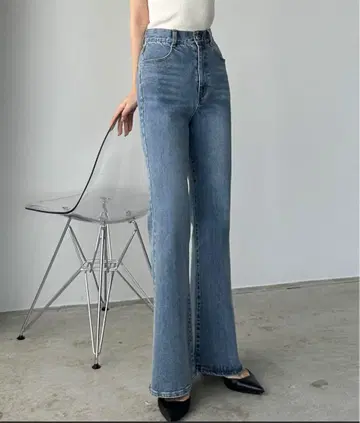 louere 스트레치 플레어 데님 팬츠 샘플 S