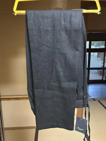 린넨 100% 슬랙스 드로우 스트링