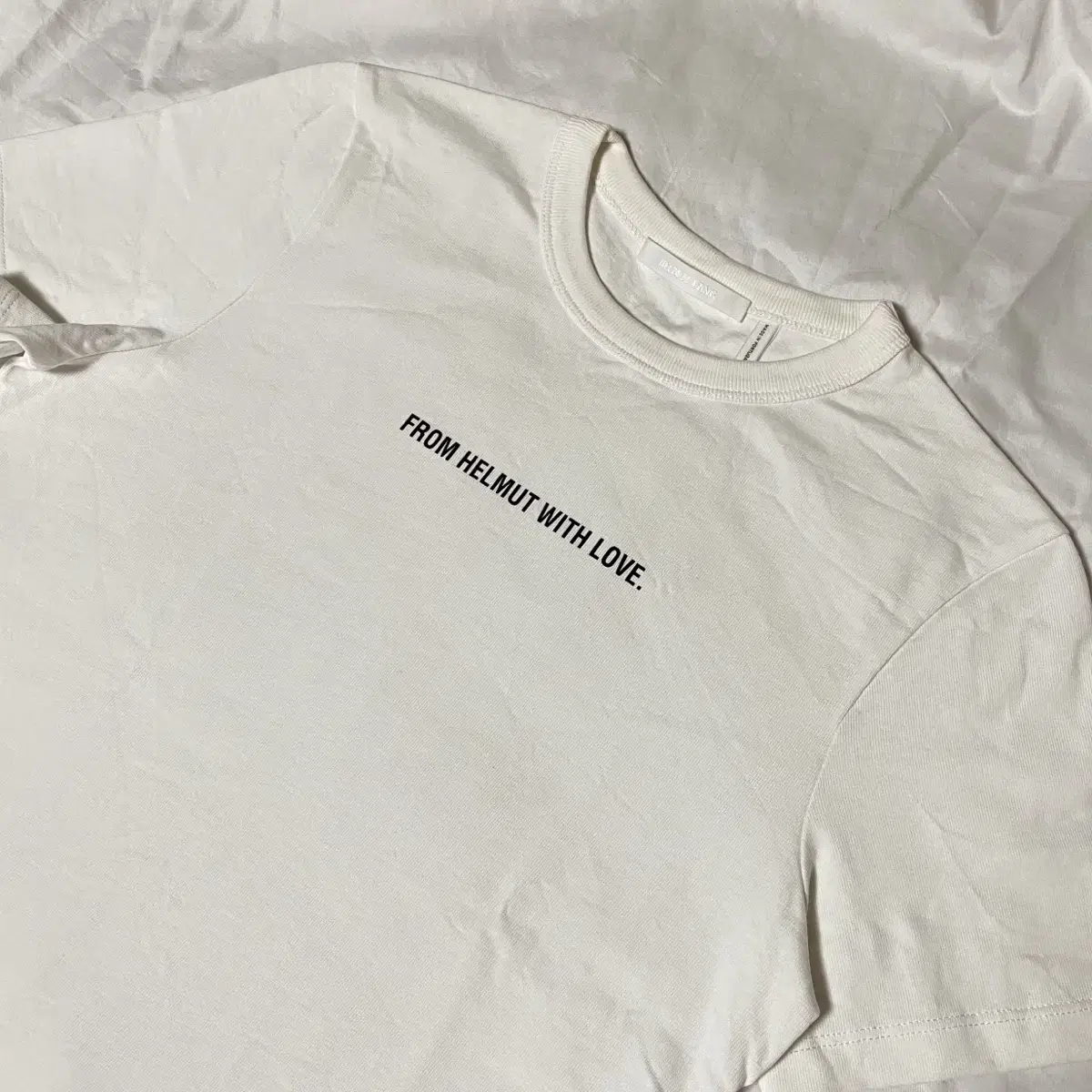 Helmut Lang Lettering Short Sleeve T-Shirt White Short Sleeve Sleeveless Tank Top