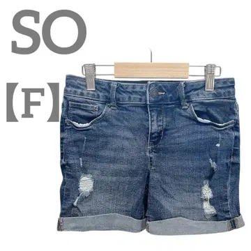 SO [F] 데님 숏 팬츠 스트레치 데미지 가공 캐주얼
