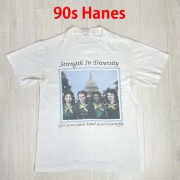90년대 USA제 Hanes 헤인즈 싱글 스티치 프린트 티셔츠 M