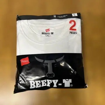 Hanes BEEFY-T 화이트 L 사이즈 2장 세트