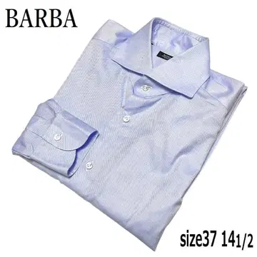 BARBA 바르바 드레스 셔츠 37 141/2 컷어웨이 셔츠 블루