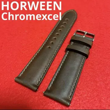 호윈 크롬 엑셀 시계 벨트 밴드 가죽 천연 가죽 22mm 브라운