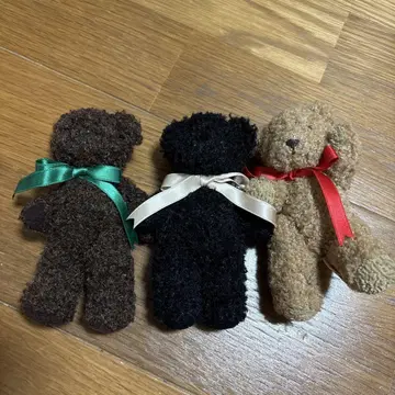 핑크 하우스 카네코 이사오 코사지 곰 베어 3개 세트 리본 포함