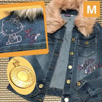 헬로키티 vivitix style 퍼가 달린 데님 자켓