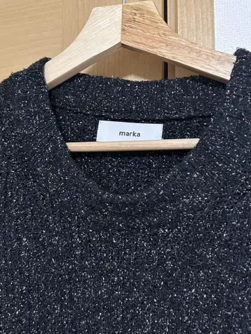 marka 20ss 실크 탑 디드 멜란지 니트