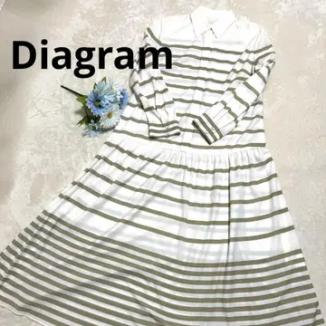 Diagram 스트라이프 셔츠 드레스