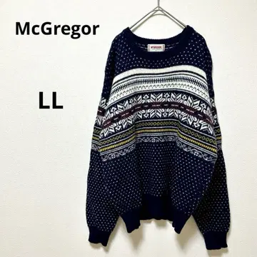 McGregor 맥레거 노르딕 무늬 스웨터 LL 90s 니트