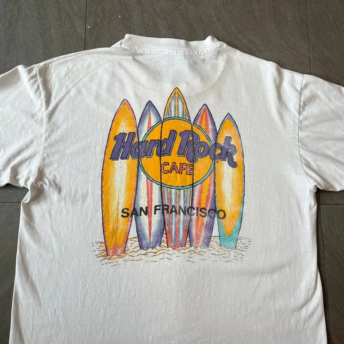 90s Made in USA Hard Rock Cafe White Print T-shirt #빈티지,#하드락,#카페,#90s,#반팔티  on Bunjang Global Site.