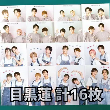 메구로 렌 WiNK UP 2샷 카드 골판지 총 16장
