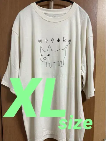 요네즈켄시 공상 고양이 티셔츠 크림색 라이브 T