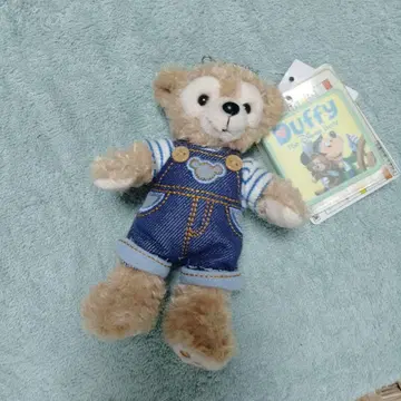 닷피 봉제 인형 데님 오버롤 봉제 인형 배지 누이바 누이바