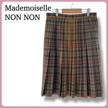 Mademoiselle NON NON 플리츠 스커트 울 100%