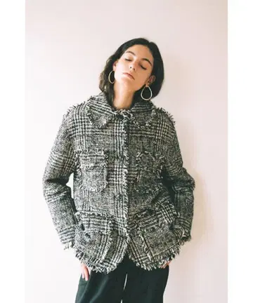 믹스 트위드 블루종 MIX TWEED BLOUSON