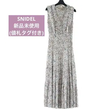 snidel 섀도우 플라워 프린트 드레스 원피스