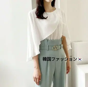 튤립 케이프 블라우스