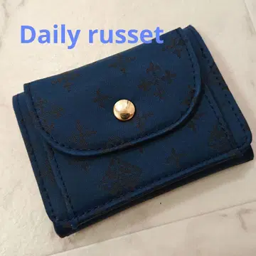 Daily russet 네이비 3단 폴더형 지갑