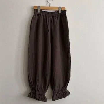 사만사 모스모스 린넨 밑단 프릴 개더 팬츠