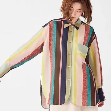 고품질 폴 스미스 폴스미스 스트라이프 오버 사이즈 셔츠
