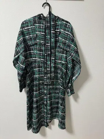 AZUL by moussy 체크 무늬 긴팔 원피스