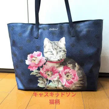 Cath Kidston 고양이 및 꽃 토트백 캐스키드슨
