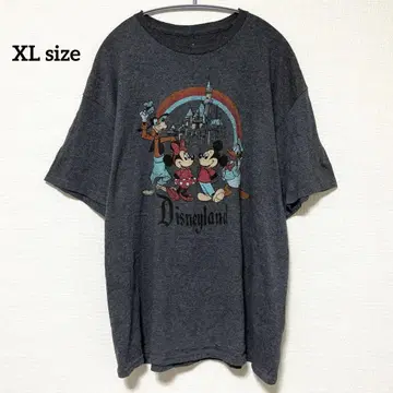 디즈니 캐릭터 모음 티셔츠 XL 차콜 US 구제 의류