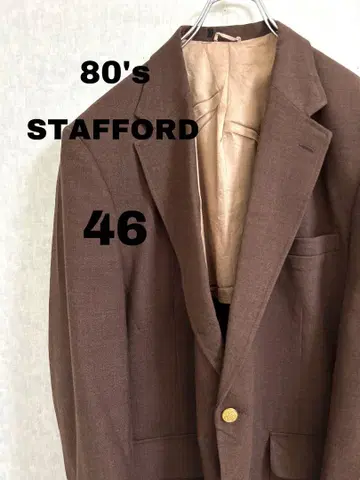 80's STAFFORD 테일러드 자켓 골드 버튼 빈티지 46L