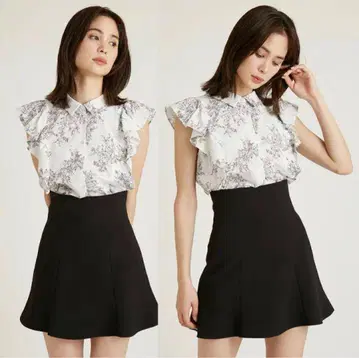 SNIDEL 플레어 미니 스커트 숏 팬츠 블랙 0 사이즈