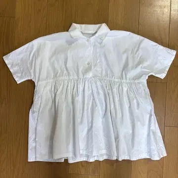 d'antan 반팔 개더 블라우스