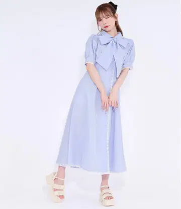 apres jour 아프레 주르 모듬 보타이 레이스 셔츠 원피스