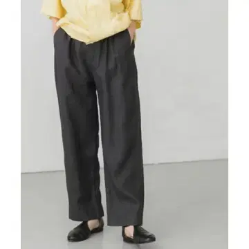 카구레 린넨 이지 팬츠 차콜 여름 하의 무결점