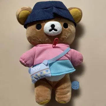 곰 봉제 인형 데님 모자 포함
