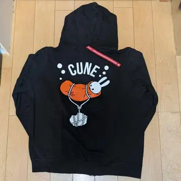CUNE 토끼 더블 지퍼 후드티 L 사이즈