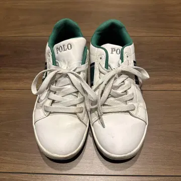 POLO 화이트 그린 스니커즈