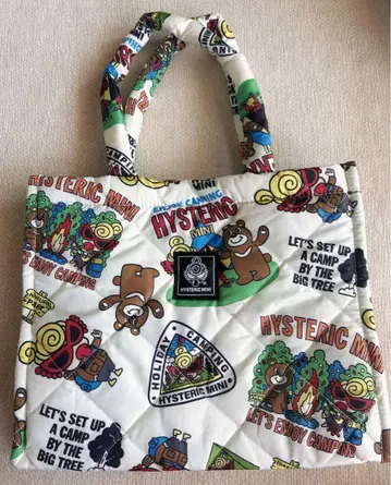HYSTERIC MINI 히스 미니 흰색 화이트 스퀘어 백 곰 부록