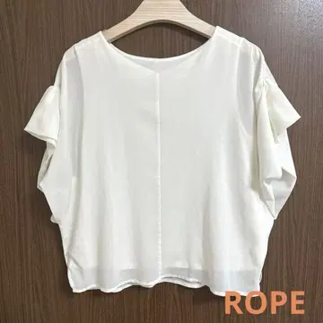 새상품급 ROPE 로페 상의 쉬폰 풀오버 블라우스 세련된 소매