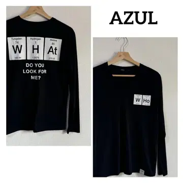 AZUL by moussy 아줄 롱T 긴팔 얇은 소재 블랙 S 고로 T