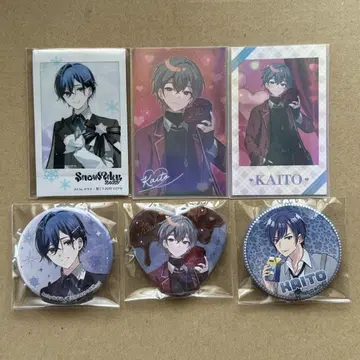 피아프로 KAITO 캔뱃지 폴라로이드 굿즈 세트