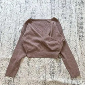 s2840 GYDA 카슈쿨 니트 짧은 기장 리브 면 혼방 Y2K 크롭