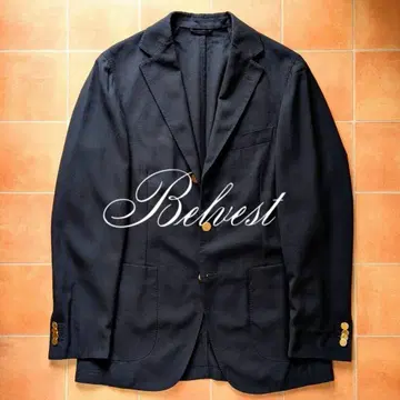 Belvest 네이비 자켓 블레이저 골드 버튼 44 벨베스트